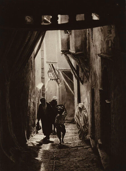 Algiers, In the Kasbah Quarter (b  /  w photo)