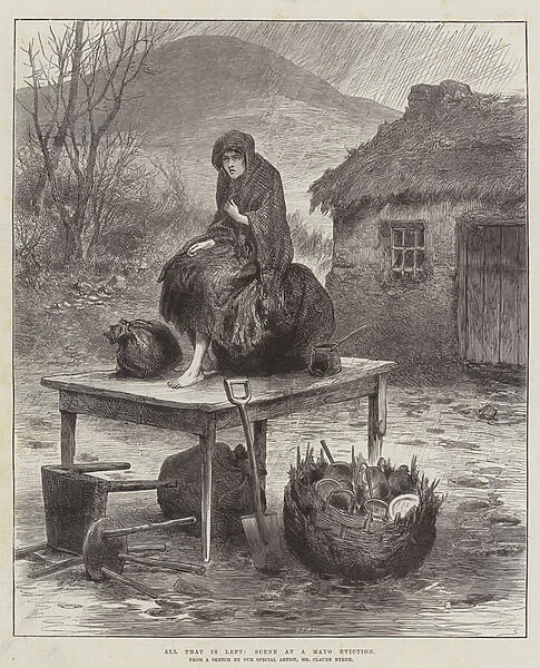 All That is Left, Scene at a Mayo Eviction (engraving)