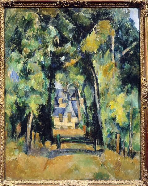 Allee to Chantilly. Painting by Paul Cezanne (1839 - 1906), 1888. Oil on canvas