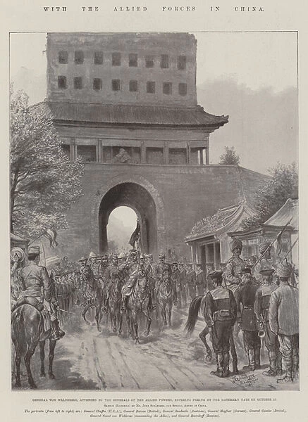 With the Allied Forces in China (litho)