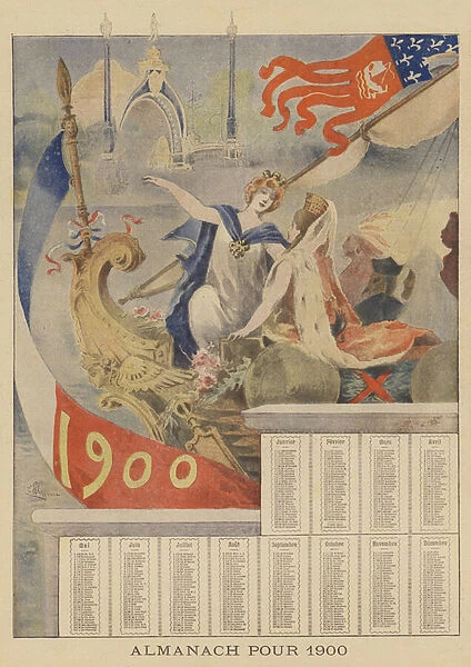 Almanac for 1900 (colour litho)