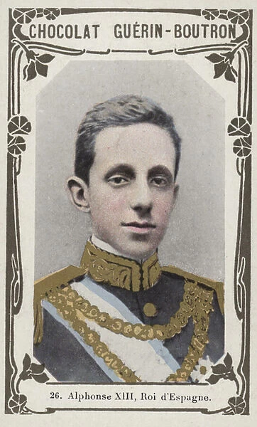 Alphonse XIII, Roi d Espagne (coloured photo)