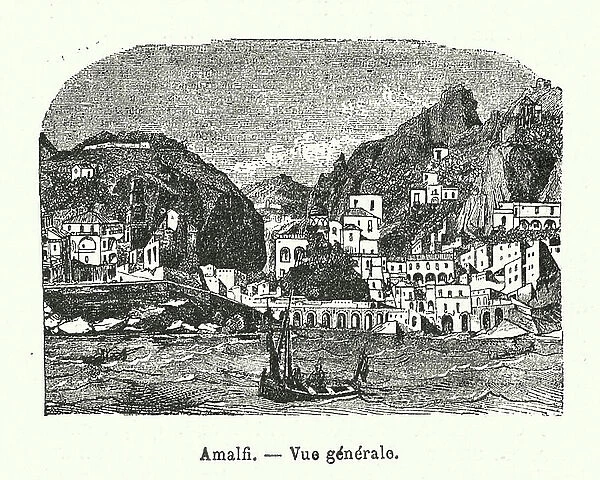 Amalfi, Vue generale (engraving)