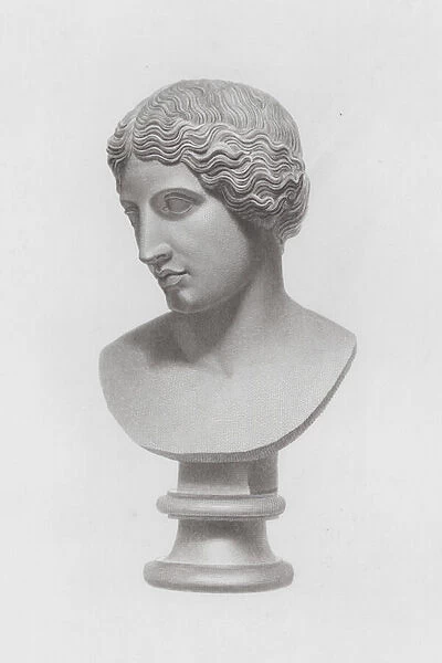 Amazon, ancient Roman marble sculpture (engraving)