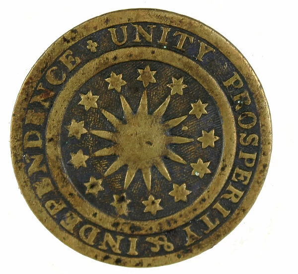 American Patriotic Coat Button about 1790