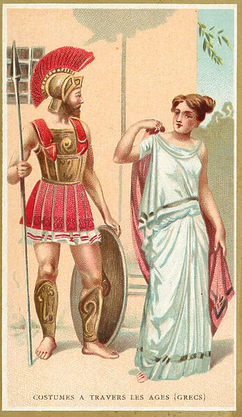 Ancient Greek costumes (chromolitho)