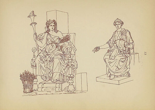 Ancient Greek Female Costume (litho)