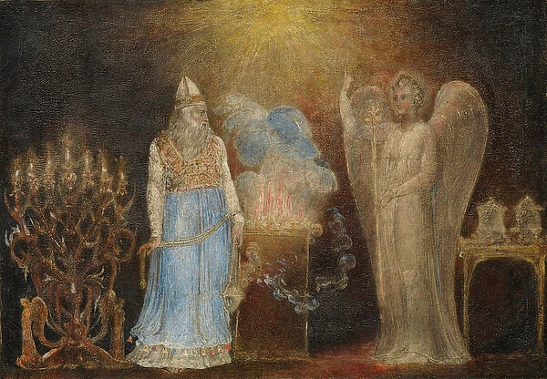 The Angel Appearing to Zacharias, 1799-1800 (pen, black ink and tempera on canvas)