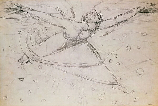 An Angel Striding Among the Stars (drawing)