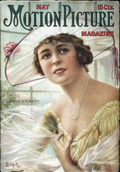 Anita Stewart (1895-1961), American actress and film producer of the early silent film era depicted on a magazine cover circa 1918 (illustration)