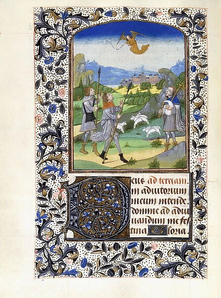 The Annunciation of the Shepherds, c. 1480 (paint on vellum)