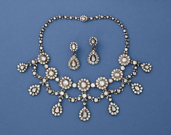 An antique rose-cut diamond necklace, c.1820 (diamond)