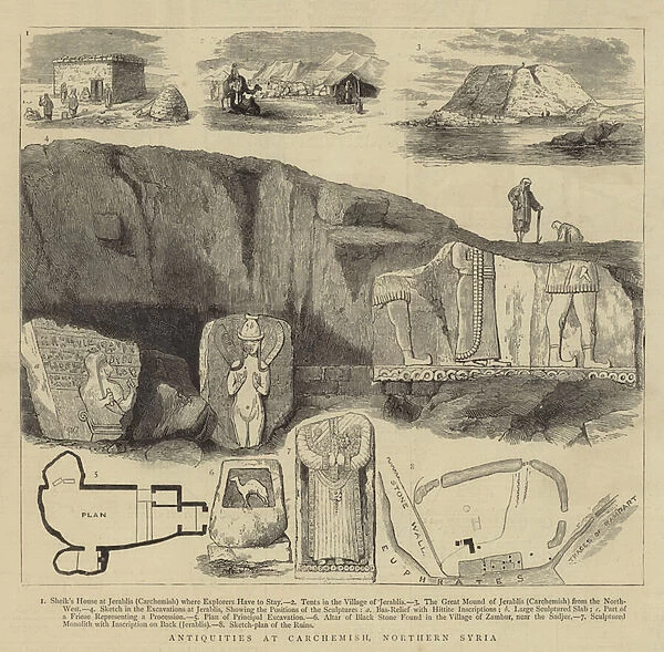 Antiquities at Carchemish, Northern Syria (engraving)