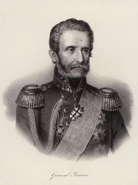 Antoine Henri, Baron of Jomini, Swiss general and military historian (engraving)