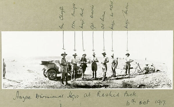 ANZAC Divisional Headquarters at Rashid Beck, October 1917 (b  /  w photo)