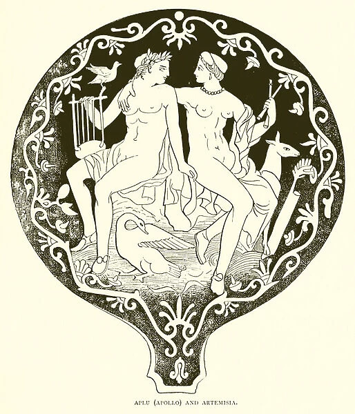 Aplu (Apollo) and Artemisia (engraving)
