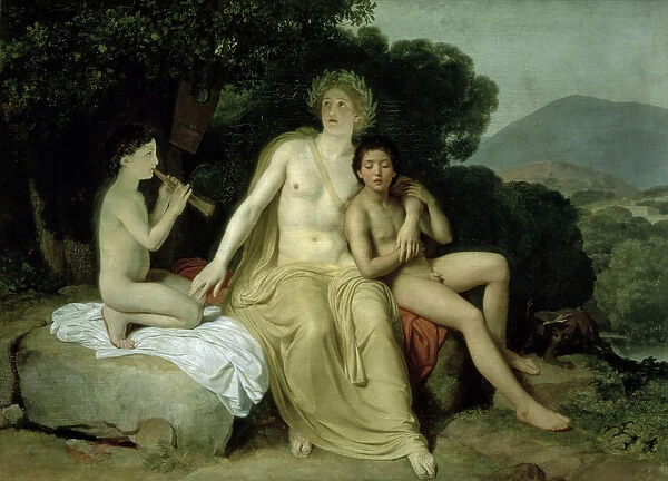Apollo with Hyacinthus and Cyparissus Singing and Playing, 1831-34 (oil on canvas)