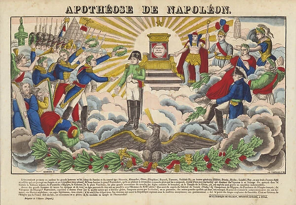Apotheose De Napoleon (coloured engraving)