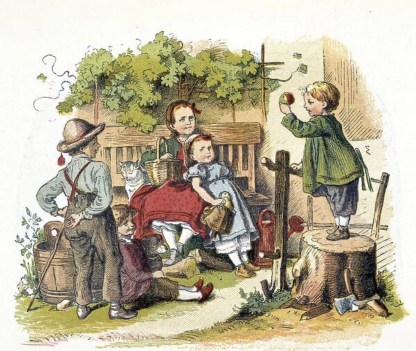 The apple picking in 'Schnik, schnak, trifles for the little ones'