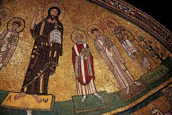 Apse with Christ, saints and Pope Gregory IV (mosaic)