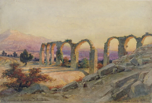 The Aqueduct of Salona, Dalmatia, 1854 (w  /  c on paper)