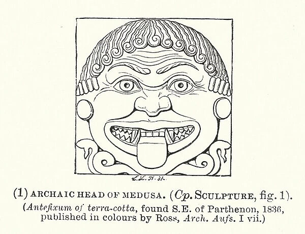 Archaic Head of Medusa (engraving)