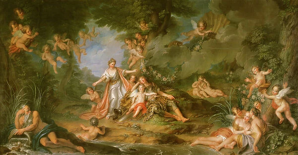 Armide Wishing to Hit Renaud, 1741 (oil on canvas)