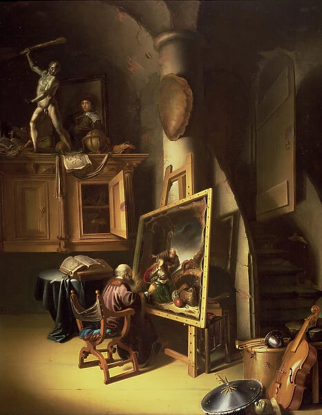 An Artist in his Studio, 1635 (panel)