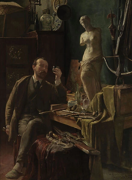 Artist in his Studio, 1885 (oil on canvas)