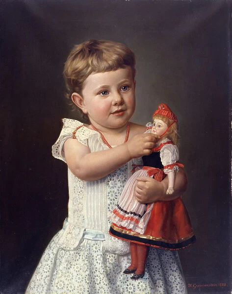 The Artists Granddaughter, Olga Graupenstein, 1888 (oil on canvas)