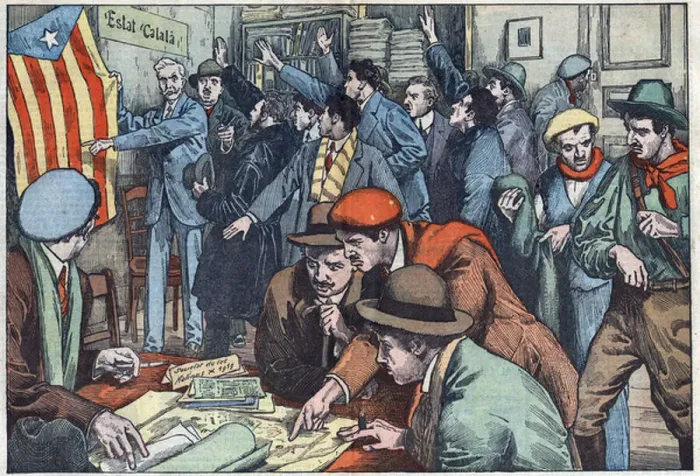 Framed Print : Catalan Separatists Plotting in Paris Print Framed Print : Catalan Separatists Plotting in Paris Print