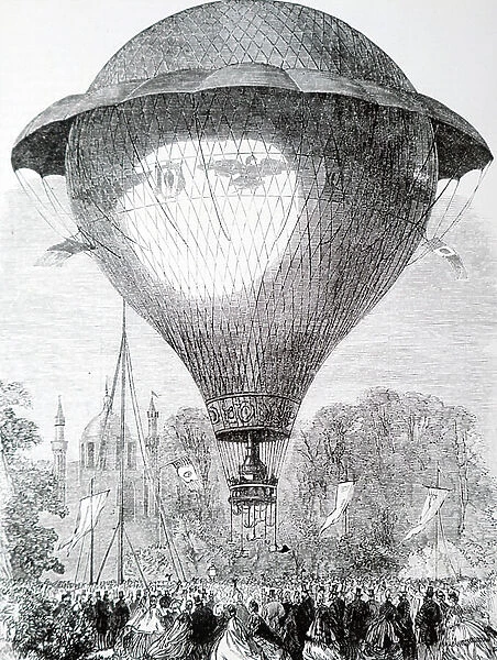 The ascent of the Montgolfier Balloon