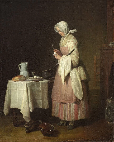 The Attentive Nurse, 1747 (oil on canvas)
