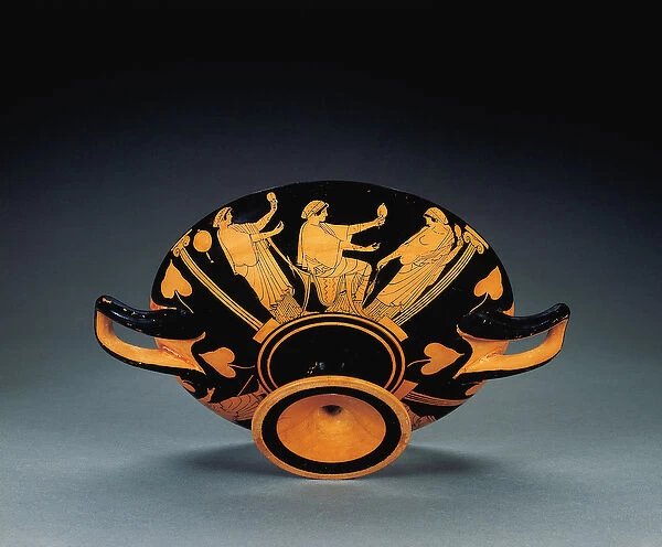 Attic red-figured kylix, c. 470 BC (terracotta) (see also 2636771-2)