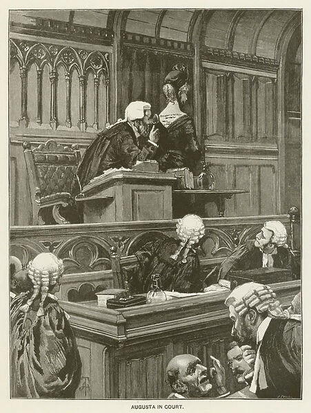 Augusta in court (engraving)