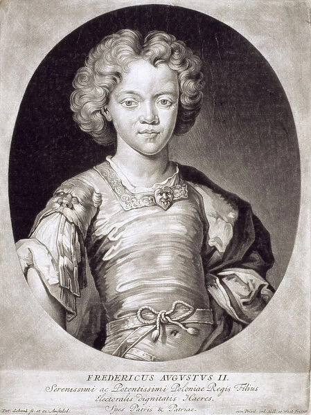 Augustus III (1696-1763) King of Poland as a Child (engraving)