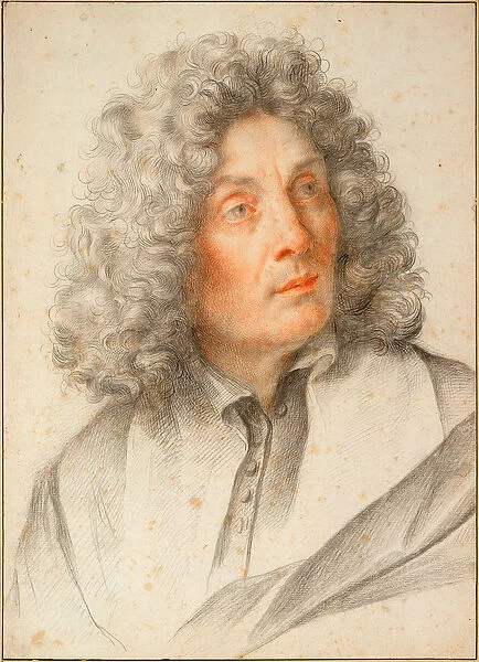 'Autoportrait'(Self-Portrait) Sanguine de Carlo Maratta (1625-1713