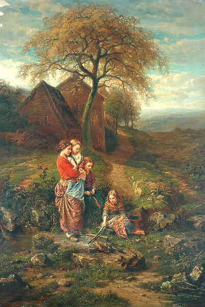 Autumn In The Ardennes, 1857 (oil on canvas)