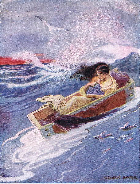 Away and out to sea floated the mother and the baby, from The Heroes published by George