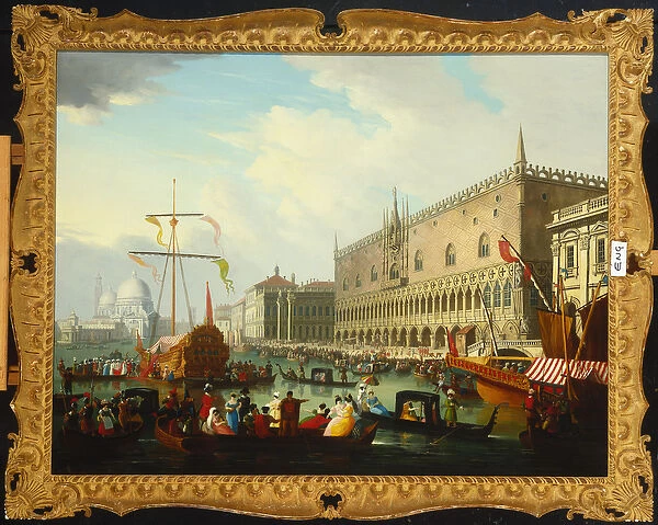 The Bacino di San Marco, Venice, with the Carnival (oil on canvas)