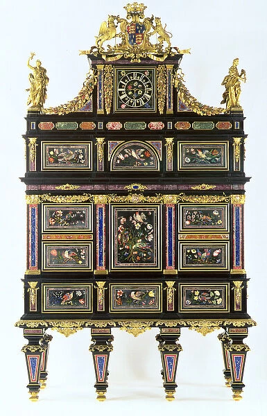 The Badminton Cabinet, c. 1720-32 (pietra dura, ebony & ormolu)