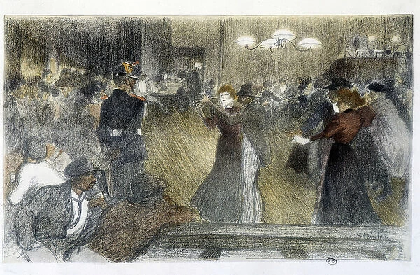 Ball - drawing by Steinlen