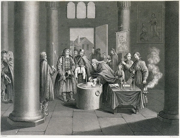 Baptism According to the Greek Church in Russia, engraved by W