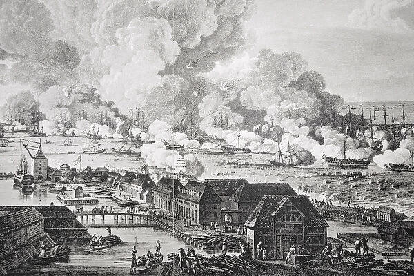 The Battle of Copenhagen, 2nd April 1801 (engraving)