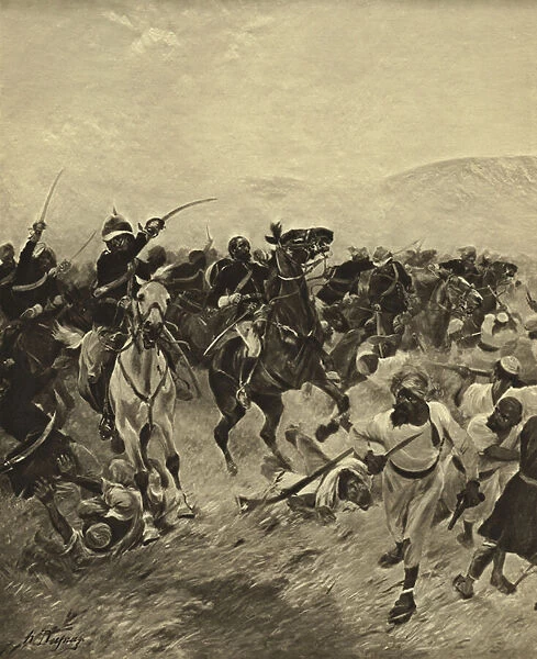 Battle of Fatehabad, 1879 (gravure)