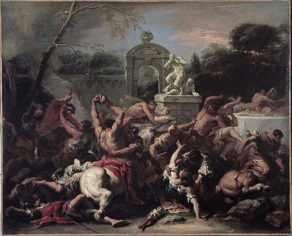 Battle between Lapiths and Centaurs (oil on canvas, circa 1710)