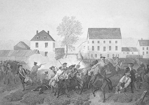 Battle of Lexington, 19 April 1775 (engraving)