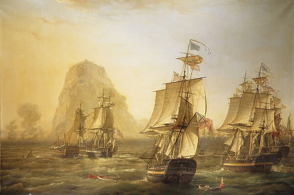 The Battle of Monte-Sancto (Mont Athos), 1827 (oil on canvas)
