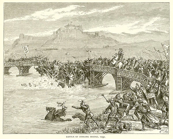 Battle of Stirling Bridge, 1297 (engraving)