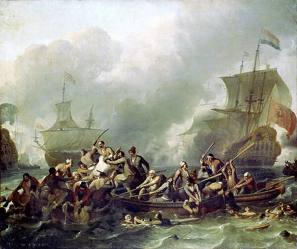 The Battle of Texel, 11 August 1673, 1685 (oil on canvas)